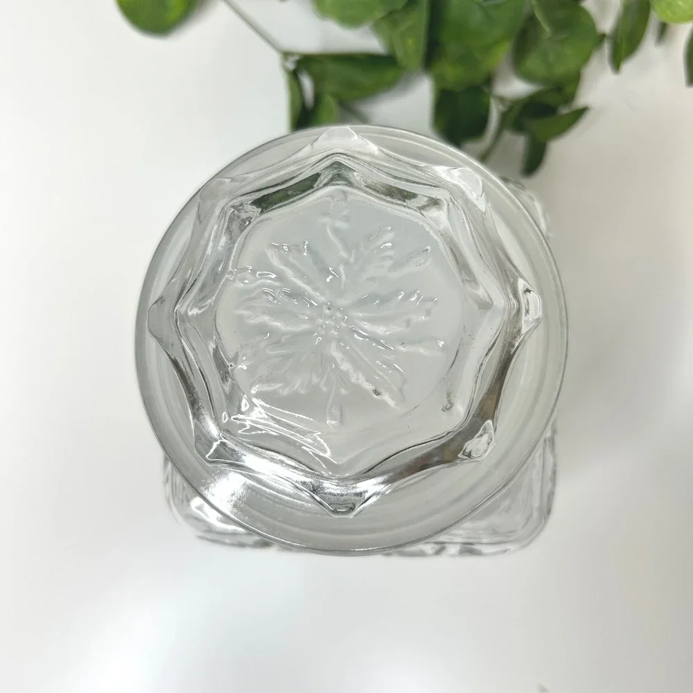 Princess House‎ Vintage Fantasia Crystal Short Canister Jar EUC Floral